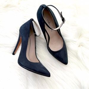Mellow Yellow Paris Navy Suede Heels size 38 / 7.5